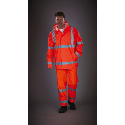 Hi-Vis Soft Flex Breathable Rain Jacket